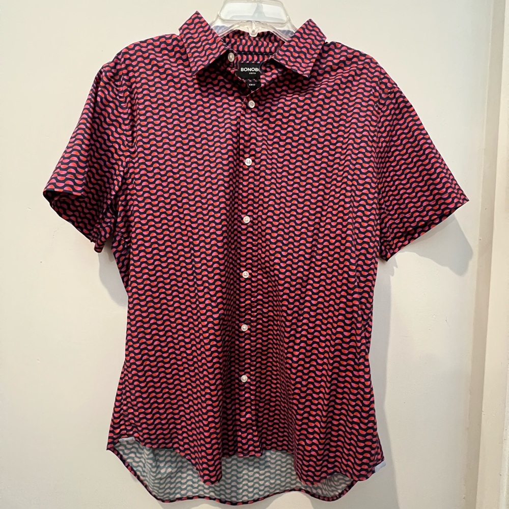Bonobos short sleeve button down t-shirt - Large